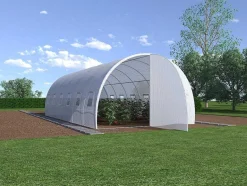 EXPERTLAND Tuinkas-Tunnelkas Met Structuur Van Gegalvaniseerd Staal En Deur 18 M - L600 X B300 X H200 Cm - Alocasia