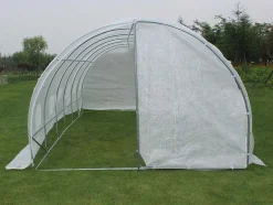 EXPERTLAND Tuinkas-Tunnelkas Met Structuur Van Gegalvaniseerd Staal En Deur 18 M - L600 X B300 X H200 Cm - Alocasia