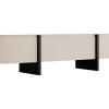 Vente-unique Tv-Meubel-Tv-Meubel Met 4 Deuren Van Mdf - Beige En Zwart - Luvonia