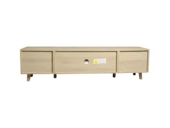 ModernLuxe Tv-Meubel-Tv-Meubel Van 160 Cm - 1 Deur, 2 Laden En 4 Vakken - Naturel