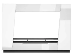 Vente-unique Tv-Meubel-Tv-Wandmeubel Chace Met Opbergruimte - Witgelakt Mdf