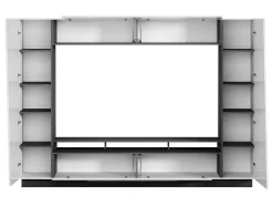 Vente-unique Tv-Meubel-Tv-Wandmeubel Chace Met Opbergruimte - Witgelakt Mdf
