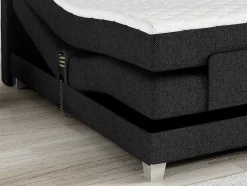 Palacio Elektrisch Relaxatiebed-Tweepersoons Boxspring Met Elektrische Bedbodem + Matras En Dekmatras Castel Van - 2X90X200Cm - Antraciet