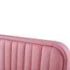 ModernLuxe Tweepersoonsbed-Tweepersoonsbed Gestoffeerd In Kunstleer 140X200Cm - In Hoogte Verstelbaar Hoofdbord - Met Lattenbodem - Roze (Zonder Matras)