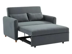 Vente-unique Scandinavisch-Tweezits Bedbank Van Stof Ayla - Grijs