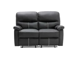 Vente-unique Aanbiedingen: Zitbank & Fauteuil-Tweezits Relaxbank Canby - Kunstleer - Zwart