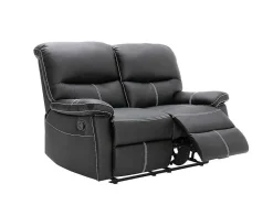 Vente-unique Aanbiedingen: Zitbank & Fauteuil-Tweezits Relaxbank Canby - Kunstleer - Zwart