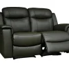 Vente-unique Relaxbanken Met Manuele Relaxfunctie-Tweezits Relaxbank Evasion Van Leer - Zwart