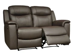 Vente-unique Relaxbanken Met Manuele Relaxfunctie-Tweezits Relaxbank Van Leer Evasion - Bruin