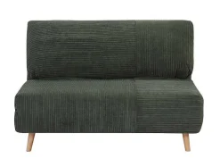 Vente-unique Scandinavisch-Tweezits Slaapbank Van Fluweel Ribstof Palula - Donkergroen