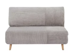 Vente-unique Scandinavisch-Tweezits Slaapbank Van Fluweel Ribstof Palula - Lichtgrijs