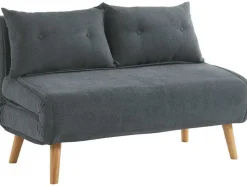 Vente-unique Scandinavisch-Tweezits Slaapbank Van Stof Valerio - Grijs