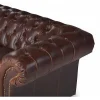 Vente-unique Chesterfield Zitbank-Tweezitsbank Chesterfield Clotaire Van 100% Leer Met Lived-In Aspect