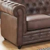 Vente-unique 2En 3-Zitsbank-Tweezitsbank Chesterfield Van Microvezel Met Vintage Look