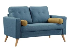 Vente-unique Scandinavisch-Tweezitsbank Tatum Van Stof - Blauw