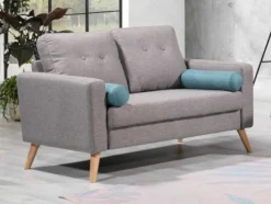 Vente-unique Scandinavisch-Tweezitsbank Tatum Van Stof - Grijs