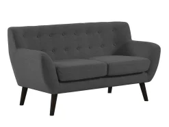 Vente-unique Scandinavisch-Tweezitsbank Van Antraciete Stof Serti
