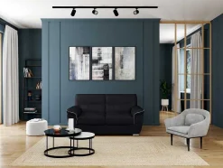 LINEA SOFA Tweezitsbank-Tweezitsbank Van Leer Thibault - Zwart