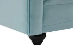 Vente-unique Tweezitsbank-Tweezitsbank Van Pastelblauw Velours Chesterfield