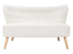 Vente-unique Scandinavisch-Tweezitsbank Van Witte Bouclestof Locarno
