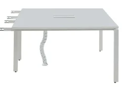 Workēa Kantoormeubilair-Uitbreiding Voor Bureau Bank 2 Personen - Wit - L140 Cm - Downtown