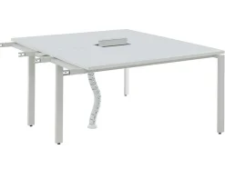 Workēa Kantoormeubilair-Uitbreiding Voor Bureau Bank 2 Personen - Wit - L140 Cm - Downtown