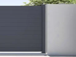 EXPERTLAND Afscherming En Omheining-Uitbreiding Voor Het Hek H182 X L178,3 Cm In Donkergrijs Aluminium - Otavio