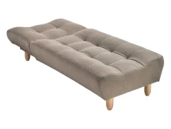 Vente-unique Chaise Longue-Uitklapbare Chaise Longue Van Taupegrijze Stof Esteban