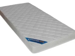 Vente-unique Bed Met Slaaplade-Uitschuifbaar Bed 90 X 200 En 90 X 190 Cm - Met Bureau - Kleur: Naturel En Antraciet + Matras + Bedbodem - Vouani
