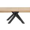 Vente-unique Eettafel-Uitschuifbare Eettafel 6 Tot 10 Plaatsen Van Mdf En Hevea - Naturel En Zwart - Catonav