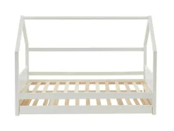 Vente-unique Bed Met Slaaplade-Uitschuifbed 2 X 90 X 190 Cm - Grenen - Wit + Matras - Hurra