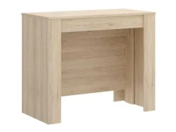 Vente-unique Sidetable-Uittrekbare Sidetabletafel Onega - 10 Personen - 4 Verlengstukken - Kleur: Eiken