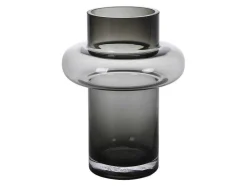 OZAIA Aanbiedingen: Woonaccessoires-Vaas Van Getint Glas - D16,5 X H25 Cm - Glas - Gerookt Grijs - Valoit