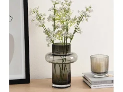 OZAIA Aanbiedingen: Woonaccessoires-Vaas Van Getint Glas - D16,5 X H25 Cm - Glas - Gerookt Grijs - Valoit