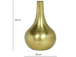OZAIA Decoratieobject Voor Binnen-Vaas Van Goudkleurig Metaal - H30 Cm - Afwerking Van Antiek Messing - Gizeh