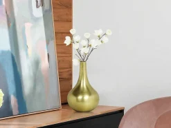 OZAIA Decoratieobject Voor Binnen-Vaas Van Goudkleurig Metaal - H30 Cm - Afwerking Van Antiek Messing - Gizeh