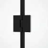Shower & Design Douchewand-Vast Douchescherm Met Matzwarte Taatsdeur In Industriele Stijl - 80 X 100 X 190 Cm - Princeton