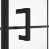 Shower & Design Douchewand-Vast Douchescherm Met Matzwarte Taatsdeur - 80 X 80 X 190 Cm - Caparica