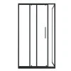 Shower & Design Douchewand-Vast Douchescherm Met Schuifdeur Met Industriele Stijl - Mat Zwart - 120 X 80 X 195 Cm - Toroni