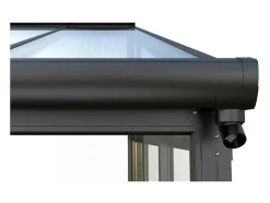 EXPERTLAND Prieel, Pergola, Gazebo En Kiosk-Veranda Van Aluminium En Polycarbonaat Met Uv-Bescherming - 15,8 M - Antraciet - Mathilda