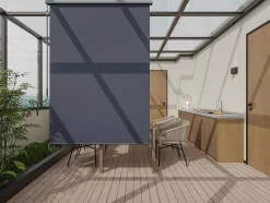 Vente-unique Buitenzonwering-Verduisterend Rolgordijn Met Bak Van Aluminium En Textiel L1,6 X H2,5 M - Passoe