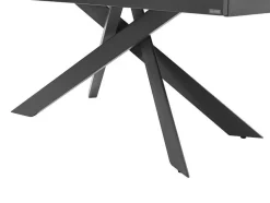 PASCAL MORABITO Eettafel-Verlengbare Eettafel 6 Tot 10 Plaatsen Van Keramiek En Metaal - Wit Marmereffect En Antraciet - Corema Van