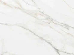 PASCAL MORABITO Eettafel-Verlengbare Eettafel 6 Tot 10 Plaatsen Van Keramiek En Metaal - Wit En Beige Marmereffect - Malata - Van