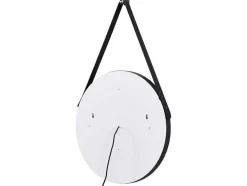 OZAIA Accessoires & Spiegels-Verlichte Badkamerspiegel Met Antibewaseming En Zwart Kader Met Een Haak - 60 X 60 Cm Borja