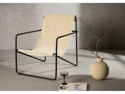 Vente-unique Aanbiedingen: Zitbank & Fauteuil-Vernon Fauteuil Beige.