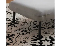 ModernLuxe Uitklapbare Fauteuil-Verstelbare Converteerbare Gewatteerde Fauteuil Van Katoenen Stof - Grijs