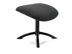 Vente-unique Relaxfauteuil-Verstelbare Fauteuil Van Linnen Met Voetensteun Arbori - Donkergrijs