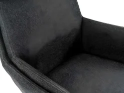 Vente-unique Relaxfauteuil-Verstelbare Fauteuil Van Linnen Met Voetensteun Arbori - Donkergrijs