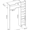 Vente-unique Kledingkast-Verstelbare Kledingkast Dorian - L164/234 Cm - Wit En Grijs