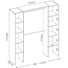 Vente-unique Kledingkast-Verstelbare Kledingkast Dorian - L164/234 Cm - Eiken En Antraciet